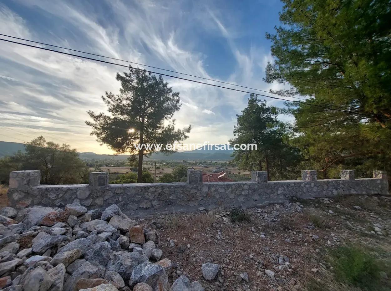 Muğla Fethiye Üzümlü, Blick Auf Die Natur, Schnäppchen 788M2 Zoniertes Grundstück Zum Verkauf