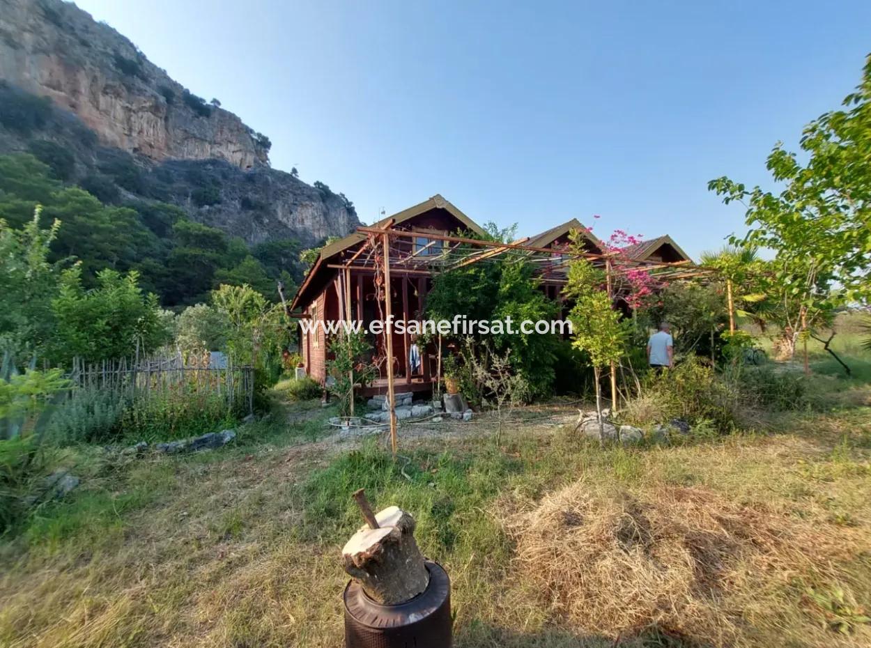 Single Storey House For Sale On 15 000M2 Detached Land Close To Dalyan Canal In Köyceğiz Çandırda