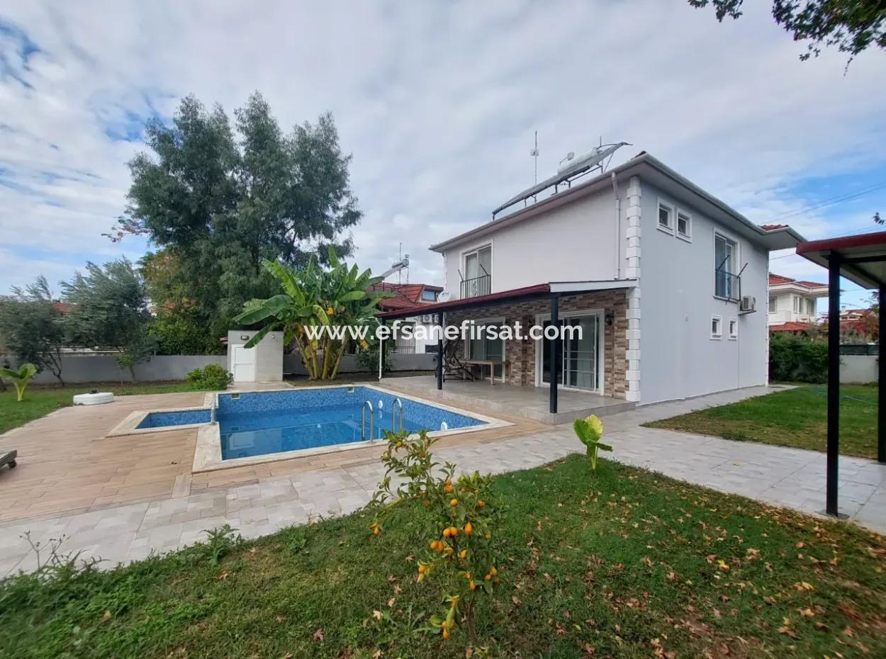 Luxury Villa With Pool For Rent In 700M2 Plot In Mugla Dalyan 4 In 1 Detached Swimming Pool