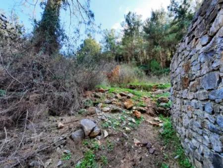 Ruined Stone Village House For Sale In Gökova And Its Land