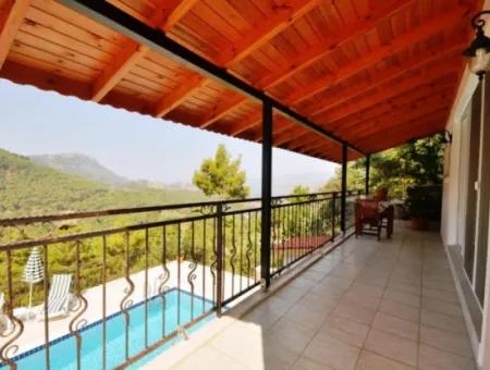 Mugla Dalyan Gökbel Holiday Pleasure In Villa With Swimming Pool Overlooking The Sea