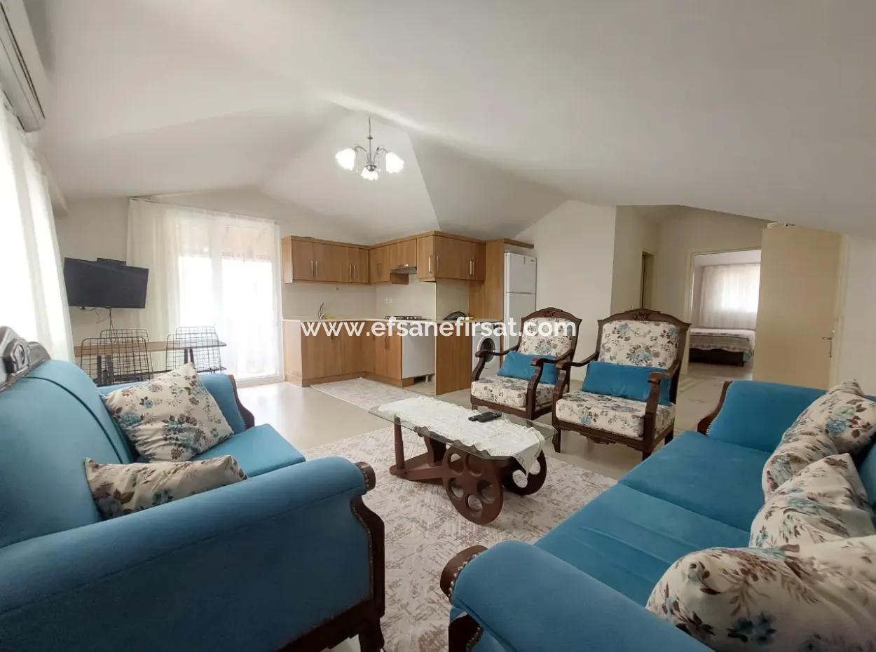 Muğla Dalyan Merkezde Eşyalı 1+1 Çatı Katı Daire Kiralık